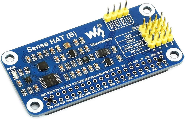 Waveshare Sense HAT (B) for Raspberry Pi Onboard Multi Powerful Sensors Such as Gyroscope Accelerome