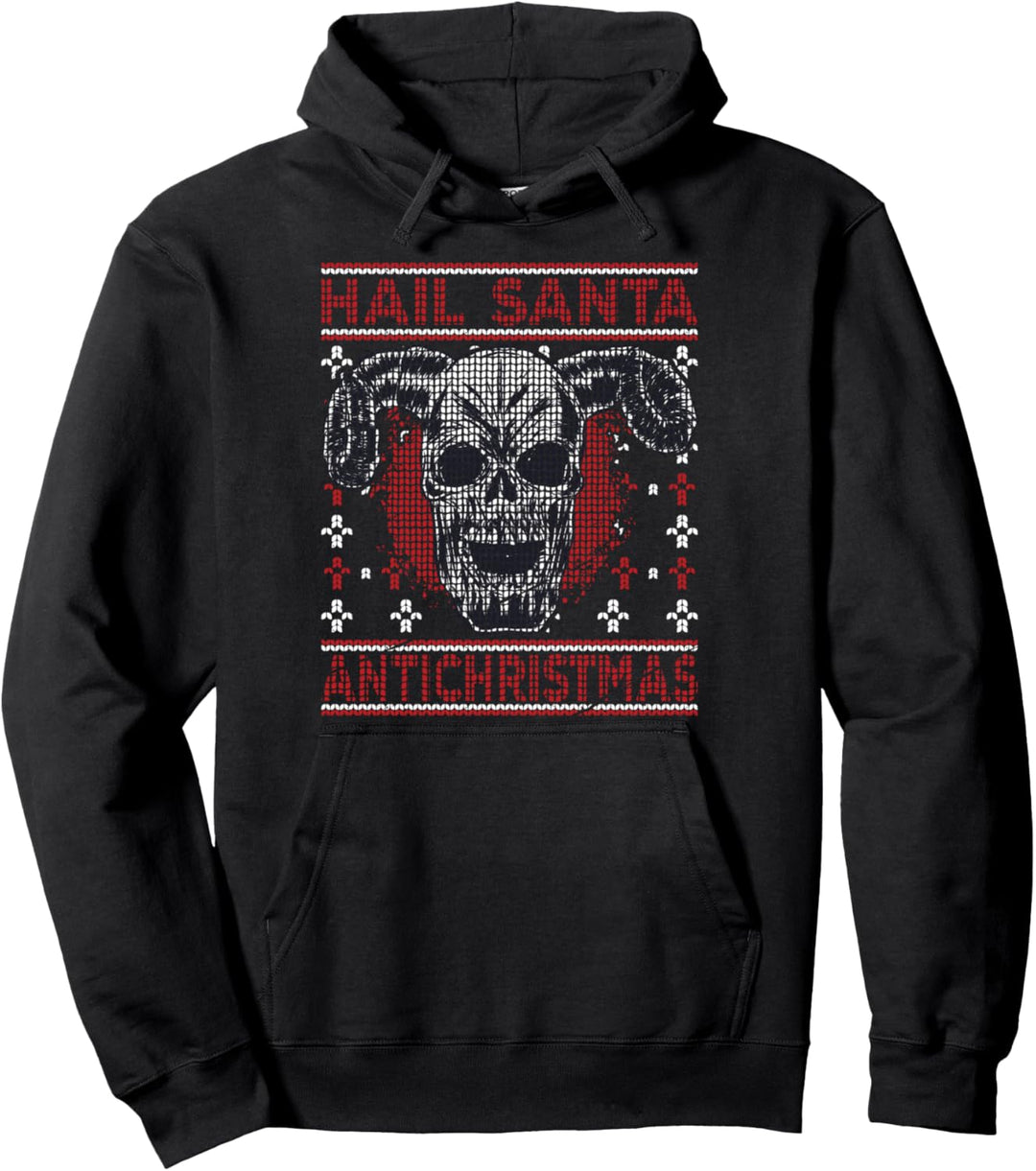 Antichristmas I Black Christmas I Satanisch I Hail Santa Pullover Hoodie