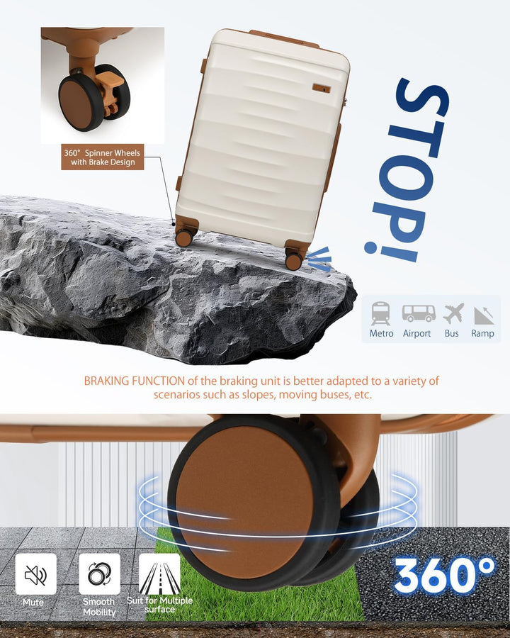 Sea choice Reisekoffer Set 5 Teilig ABS Hartschale Trolley Kofferset Gepäckset Grosse Kapazität Hand