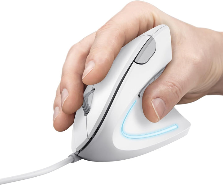 Trust Verto Vertikale Maus, Ergonomische Maus, Vorbeugung Gegen Mausarm/Tennisarm (RSI Syndrom), 100