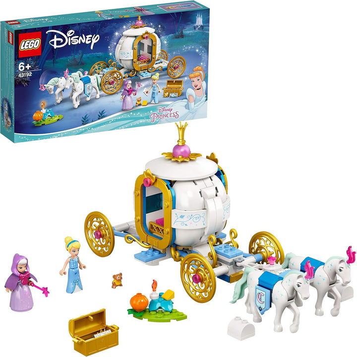 LEGO 43192 Disney Princess Cinderellas königliche Kutsche Single, Single