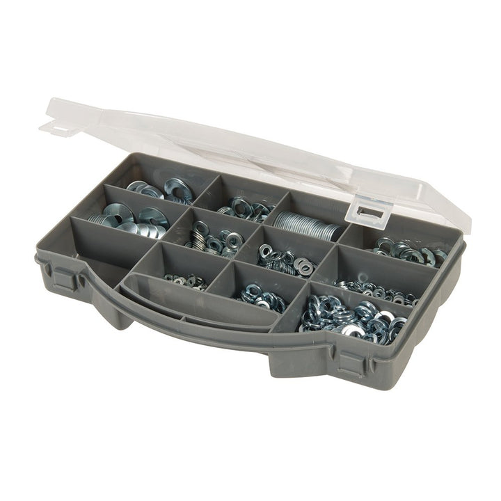 Fixman 477005 Unterlegscheiben-Sortiment 1.000-tlg, Silver & 771284 Sechskantmuttern-Sortiment 1000-