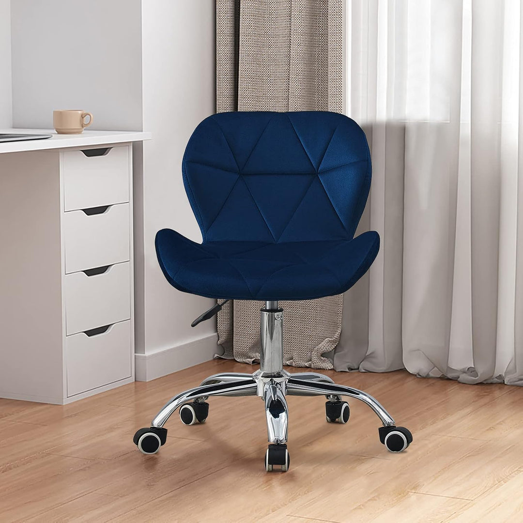 CLIPOP Schreibtischstuhl, Homeoffice Stuhl, Drehstuhl, Schminkstuhl mit Rollen, höhenverstellbar 10c