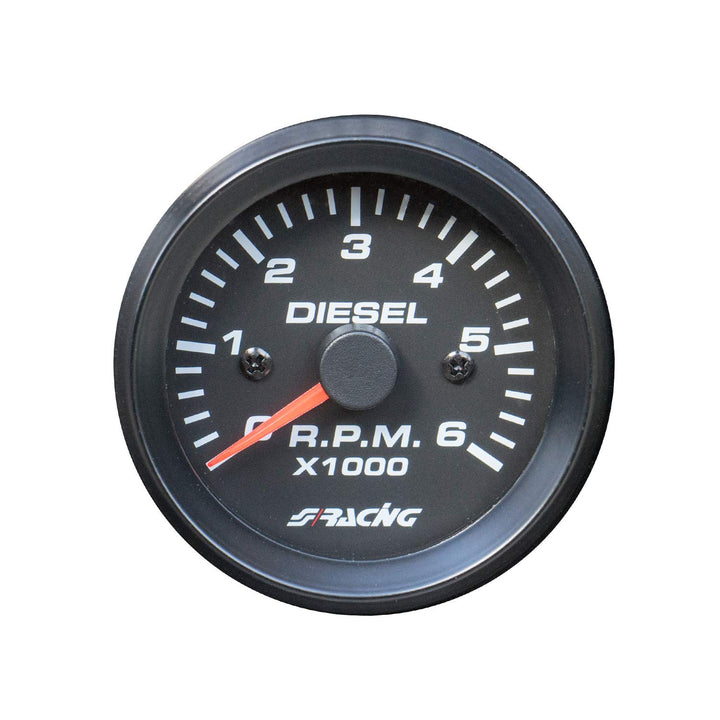 SIMONI RACING TM/BD Black Line 2" Drehzahlmesser 0-6000 RPM für Dieselfahrzeuge