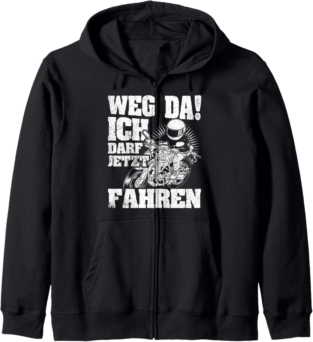 Motorrad Führerschein Bestanden Geschenke für Motorradfahrer Kapuzenjacke