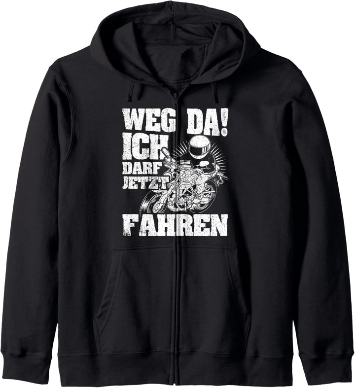 Motorrad Führerschein Bestanden Geschenke für Motorradfahrer Kapuzenjacke