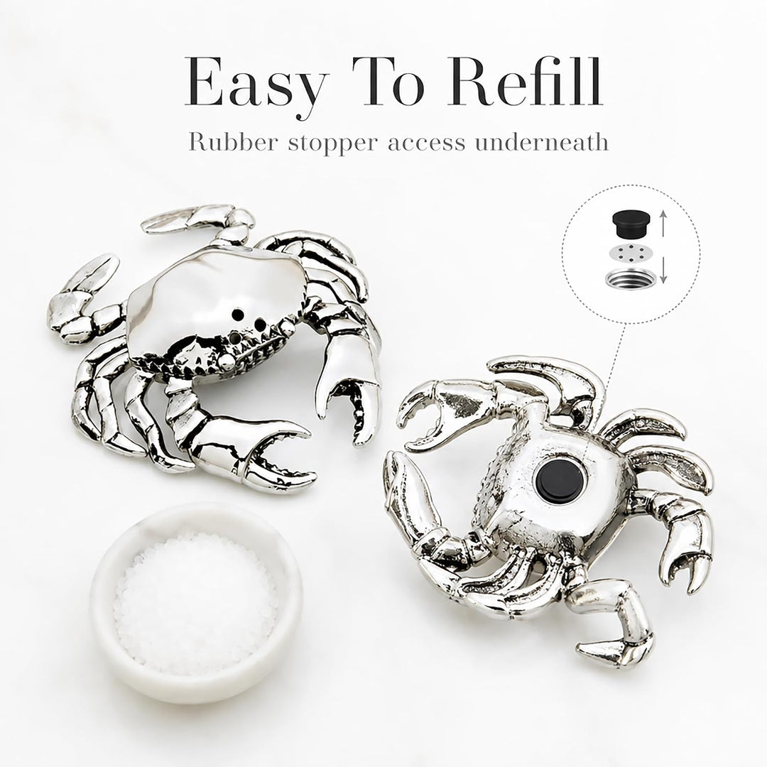 Mud Pie Salz- und Pfefferstreuer-Set, Krabbe, silberfarben Mud Pie 4501005 Crab Salt and Pepper Shak