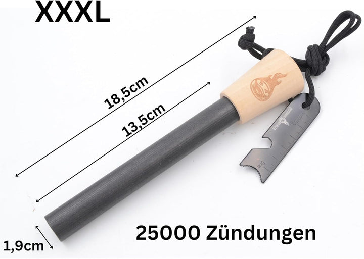Feuerstahl The Legend XXXL FireSteel für Wandern, Bushkraft, Trekking, Camping und andere Outdoor Ho