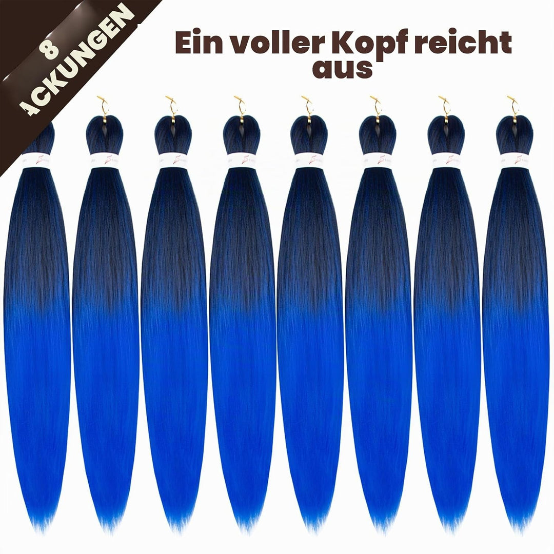 Pre-stretched Braiding Hair Professional Easy Crochet Braid Hair 26 Inch 8 Packs Hot Water Setting S