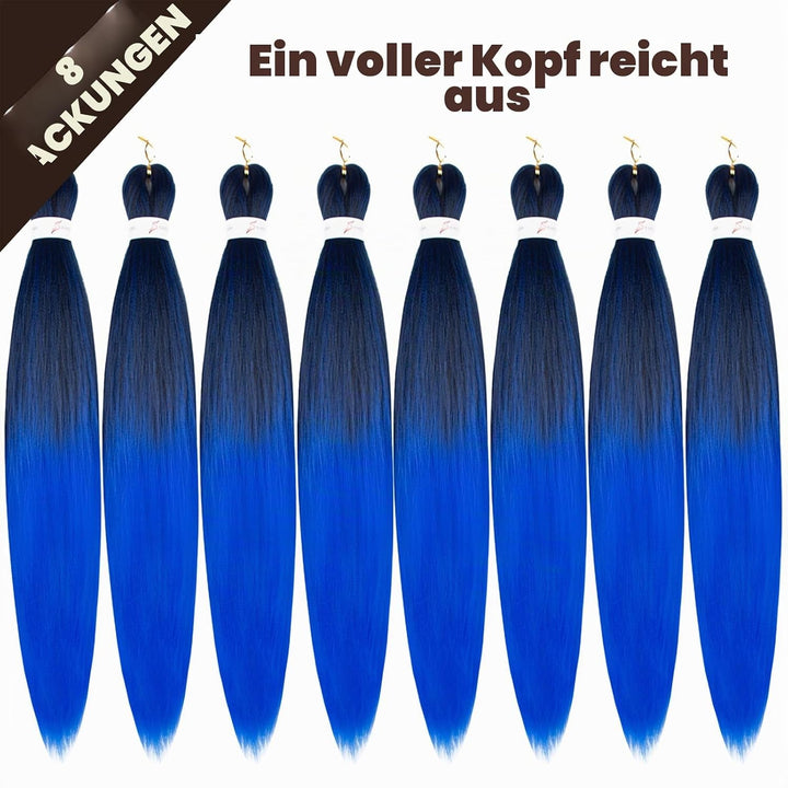 Pre-stretched Braiding Hair Professional Easy Crochet Braid Hair 26 Inch 8 Packs Hot Water Setting S