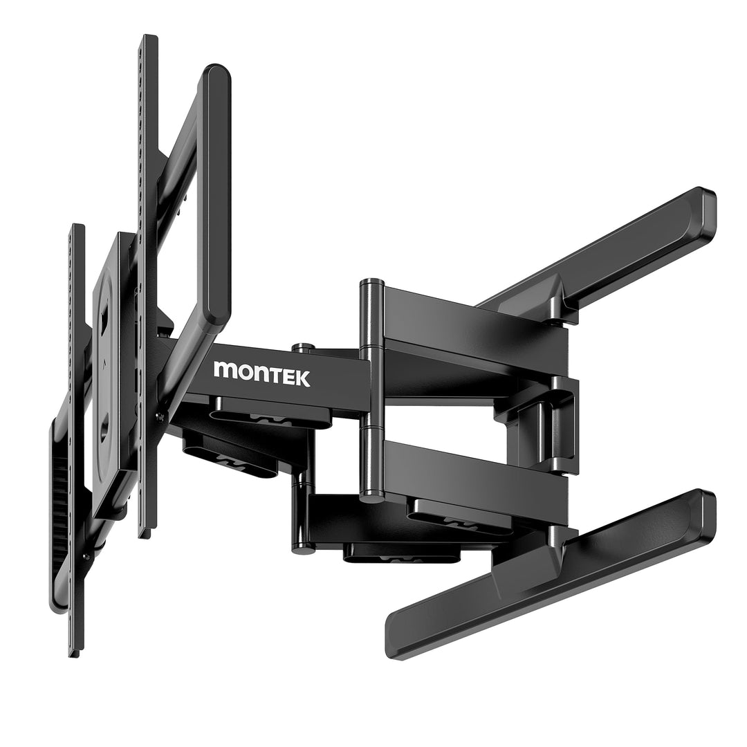monTEK TV Wandhalterung für 43-95 Zoll Flach &amp; Curved Monitor bis zu 60kg, Schwenkbare und Neigbare