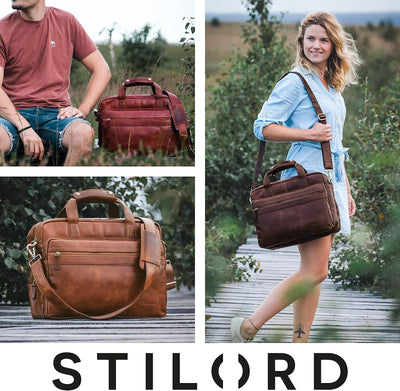 STILORD 'Adventure' Lehrertasche Herren Damen Aktentasche Office Büro Schulter- oder Umhängetasche B