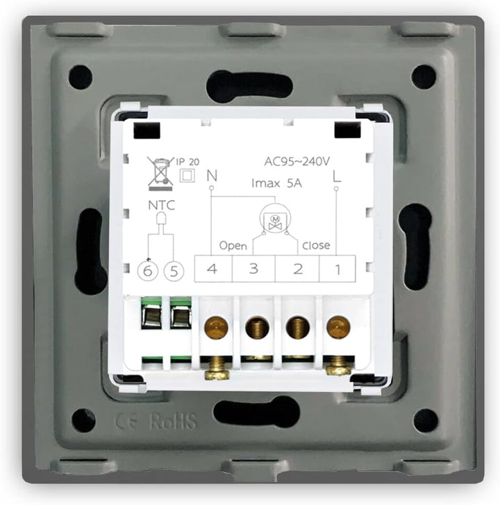 Luxus-Time Raumthermostat WiFi Heizungsthermostat Rahmen EXT. Sensor Thermostat Fussbodenheizung pro