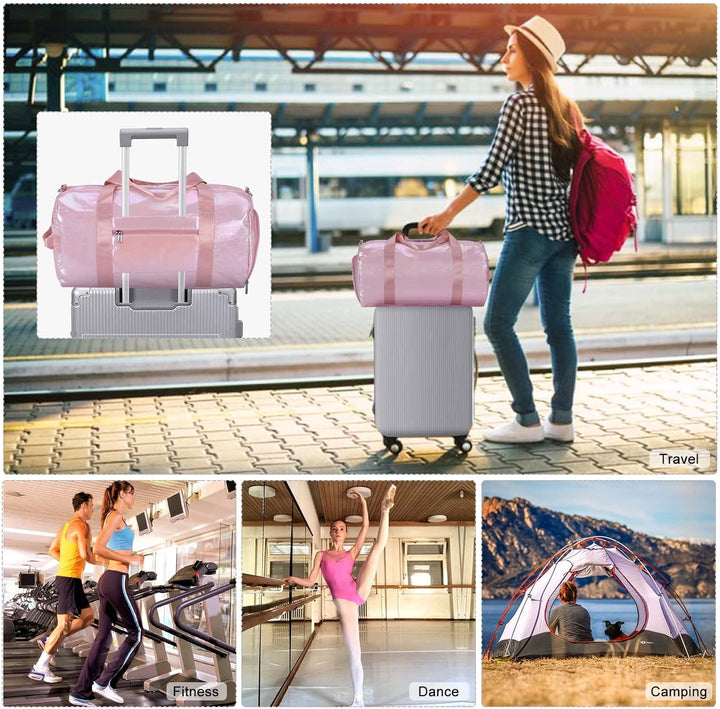 HAWEE Reisetasche Gross Herren Sporttasche Weekender Damen Faltbare Gym Bag mit Schuhfach & Nassfach