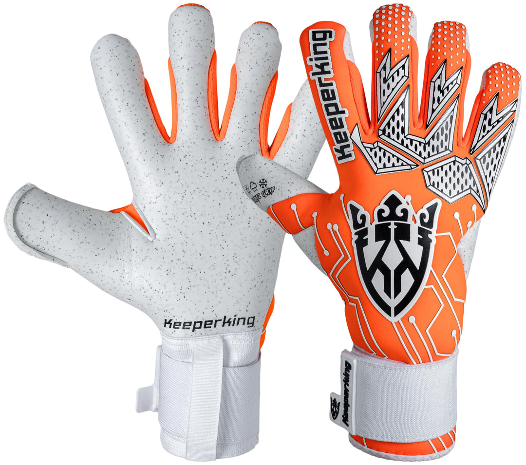 Keeperking Torwarthandschuhe für Erwachsene Fussballhandschuhe Herren Innennaht Profi Premier Grip 4