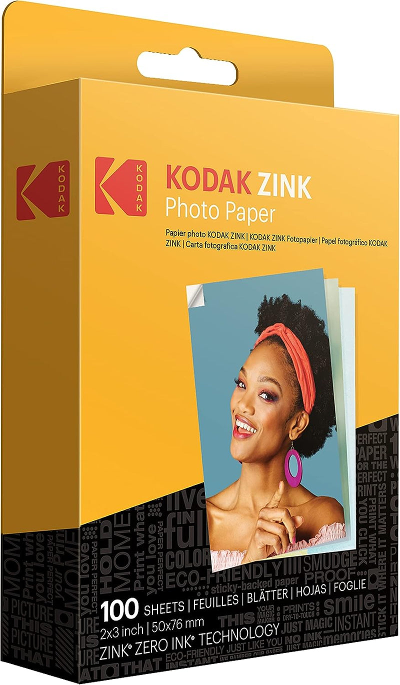 KODAK Step Touch | 13MP Digitalkamera & Instant-Drucker | Schwarz & 2" x3 Premium Zink Fotopapier (1