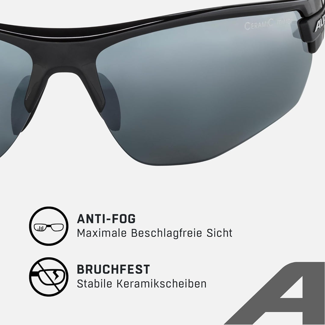 ALPINA TRI-SCRAY 2.0 HR - Indiv. Anpassbare, Bruchsichere Wechselscheiben Sport- & Fahrradbrille Mit