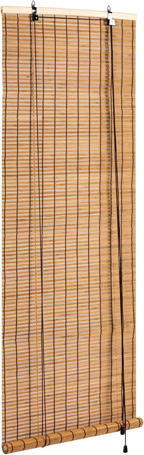 Cy.curtain bright Bambusrollo für den Innenbereich, Bambusvorhang für Balkon, Bambus-Rollo, zusammen