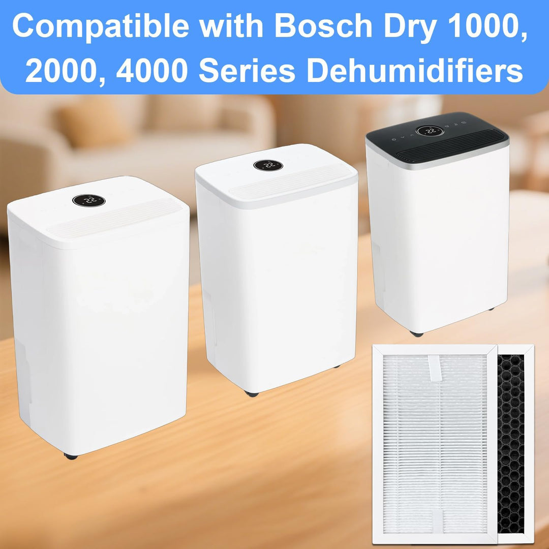 4 Sets Luftentfeuchterfilter Kompatibel mit Bosch Dry Series 1000, 2000 und 4000 Luftentfeuchtern, 2