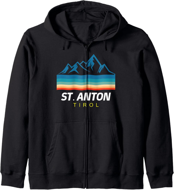 Tirol Skifahren St.Anton Sankt Anton Ski Snowboard Geschenk Kapuzenjacke