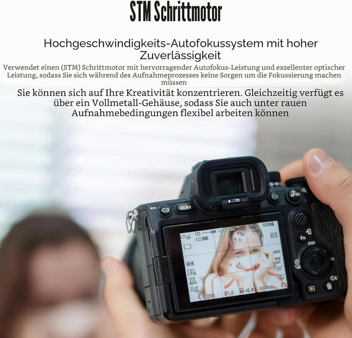 7artisans 50mm F1.8 AutoFocus objektiv Standard Sony E-Mount Vollformatobjektiv,Gesichts-/Augenerken