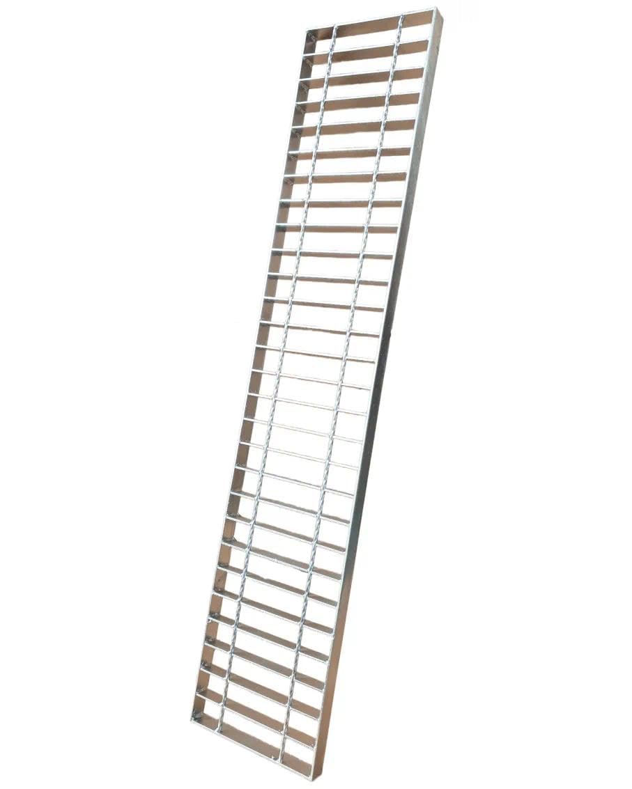 Gitterrost Verzinkt 1000x200 mm, B125 Schwerlast Ablaufrost für Einfahrt & Hof, Feuerverzinkter Stah