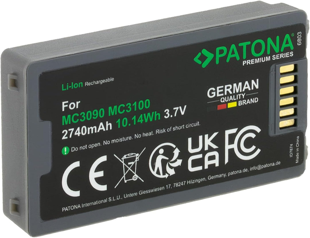 PATONA Premium Akku für Symbol MC3000 MC3070 MC3090 MC3190 MC3100 Thin – 2740mAh Li-Ion Ersatzakku f