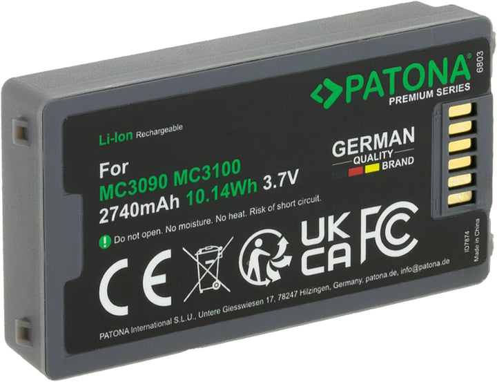 PATONA Premium Akku für Symbol MC3000 MC3070 MC3090 MC3190 MC3100 Thin – 2740mAh Li-Ion Ersatzakku f