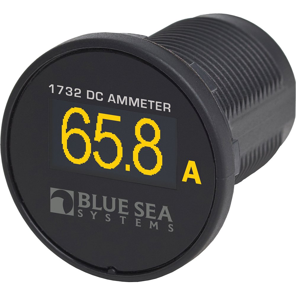 Blue Sea Systems Mini-OLED-Messgeräte für Marine, Wohnmobil und mehr Amperemeter gelb, Amperemeter g