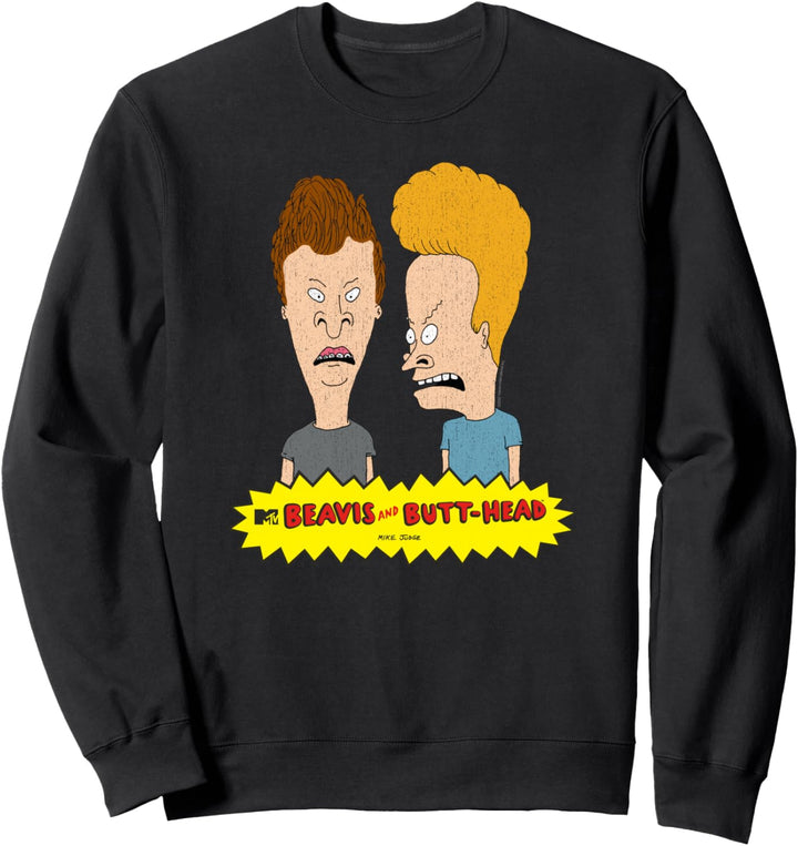 Beavis and Butt-Head Gesichter Grafik Sweatshirt