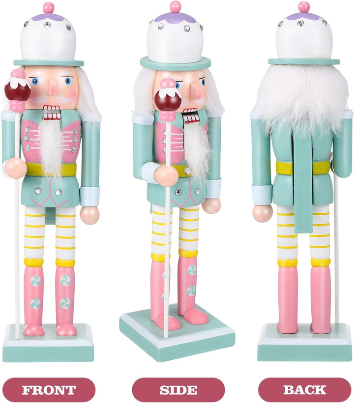 BESPORTBLE Nussknacker-Soldat, 25 cm, Holz, rosa Nussknacker-Figur, Nussknacker-Soldat, Ornament, pa
