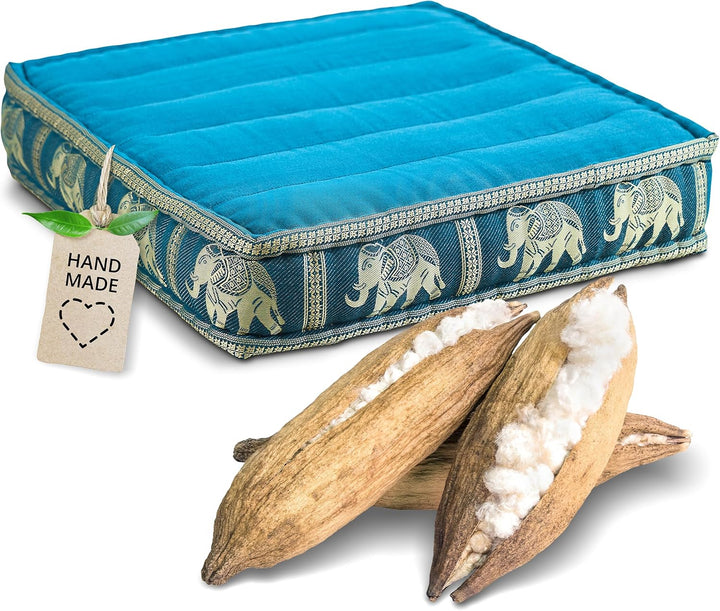 Livasia Sitzkissen Boden Thaiseide, Bodenkissen Indoor/Outdoor, Meditationskissen Yogakissen, Stuhla