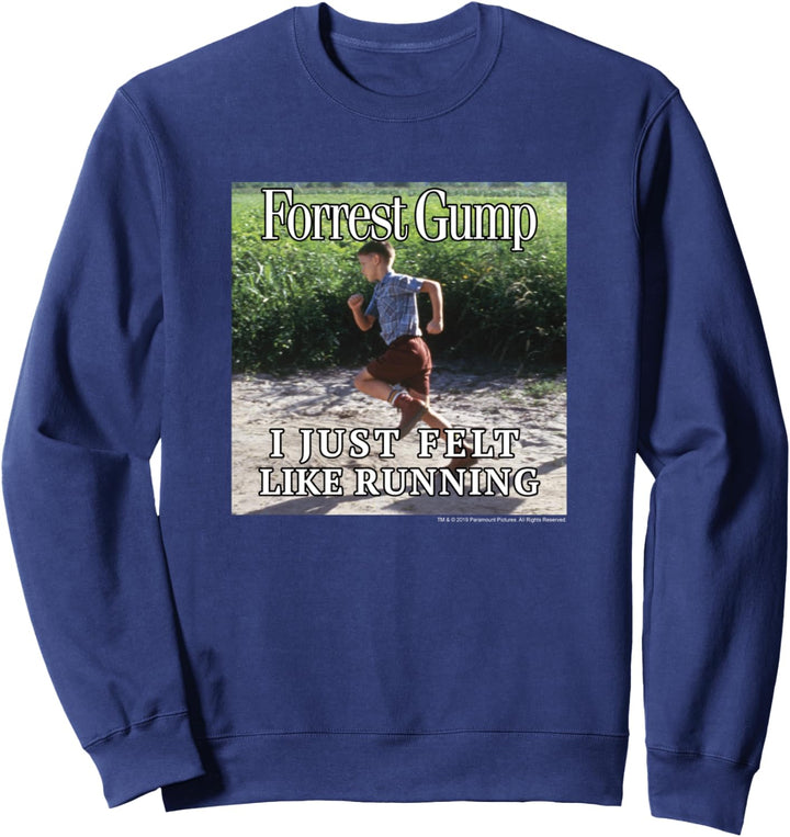 Forrest Gump Just Felt Like Running Photo Panel Sweatshirt