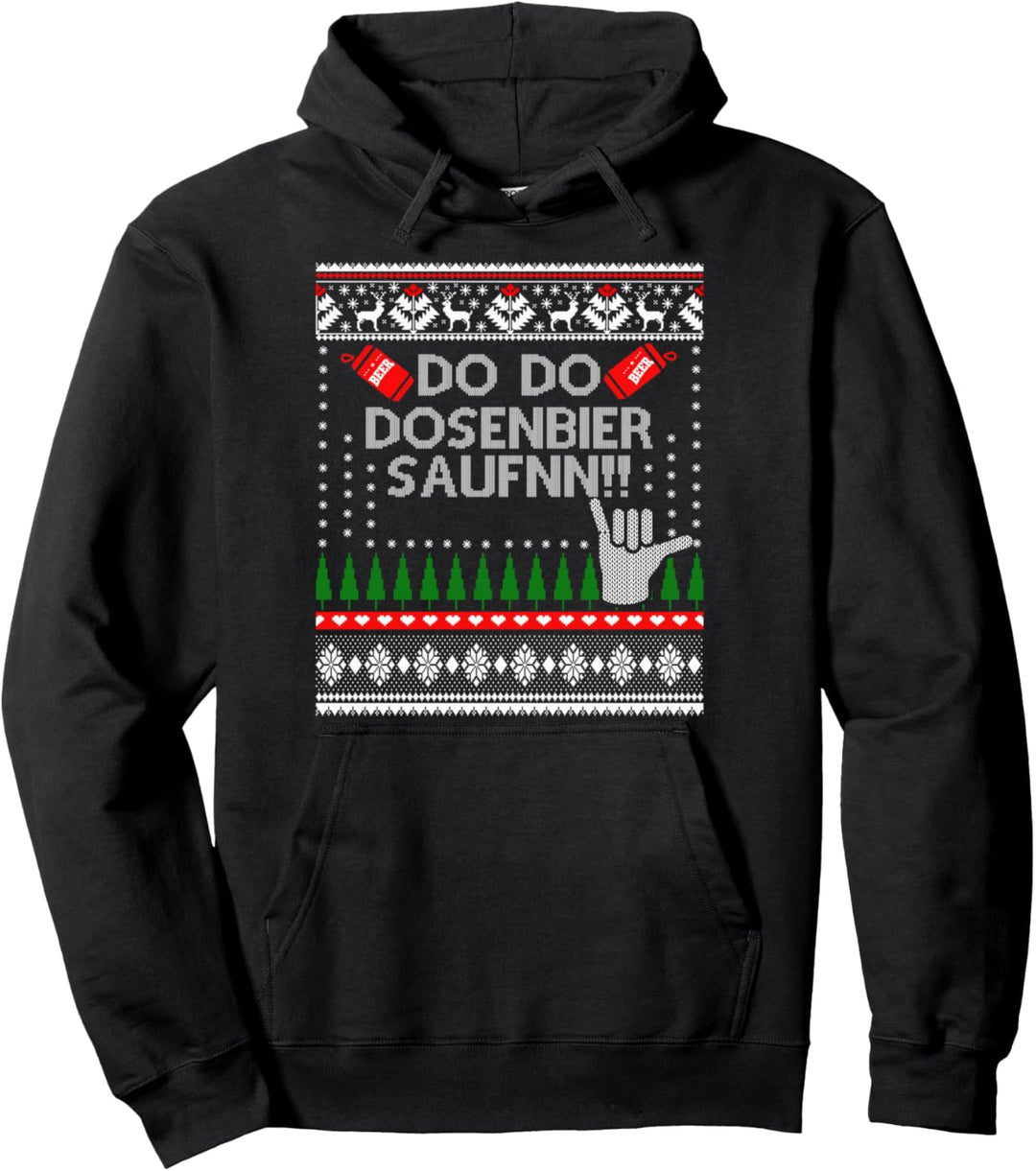 Do Do Dosenbier Saufen Saufnn Weihnachten Ugly Christmas Pullover Hoodie