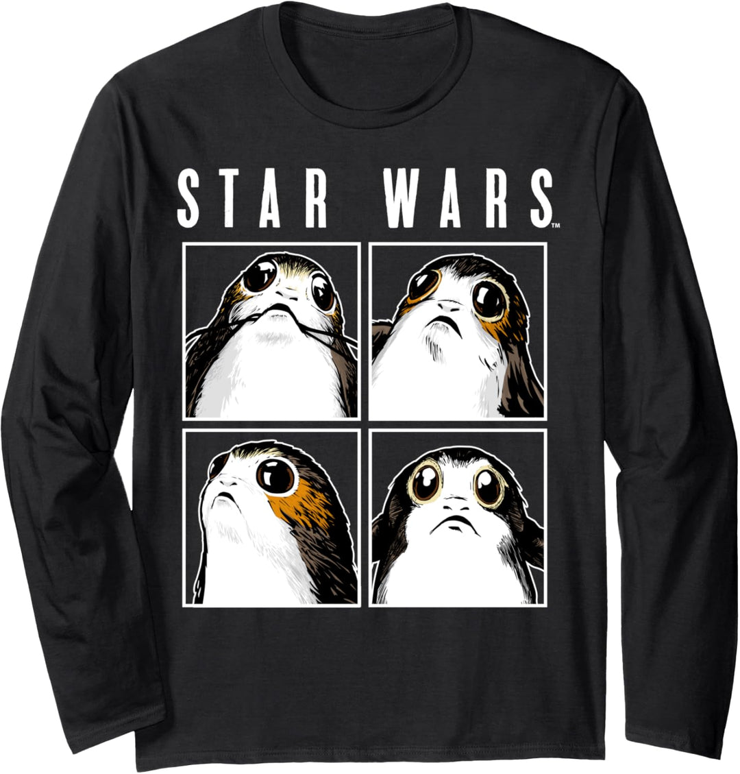 Star Wars The Last Jedi Porg Panel Poster Langarmshirt
