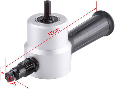 Doppelkopf-Blechschneider, Elektrische Bohrmaschine, Aufsatz, Knabber-Schneidwerkzeug-Set, Geschnitt