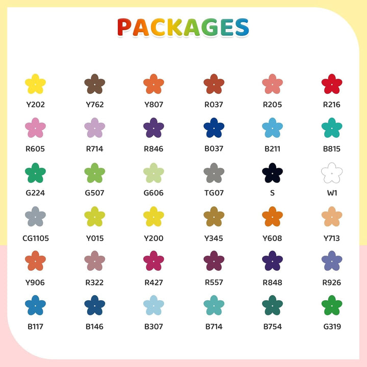 High-Capacity Creative Paint-like Acryl Marker, Acryl Paint Marker Pinsel Tip 36 Farben Acrylstifte