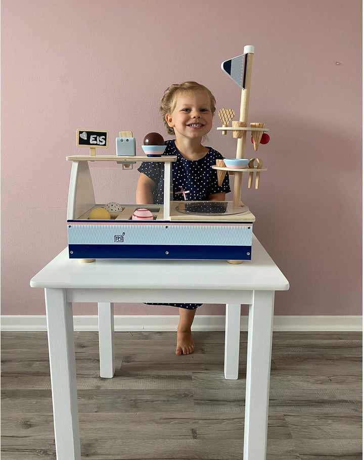 small foot Eistheke "fresh" aus Holz, Zubehör für Kinderküche und Kaufmannsladen, ab 3 Jahren, 11815