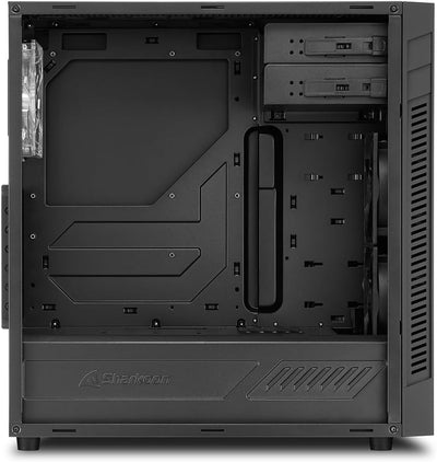 Sharkoon S25-W Gehäuse schwarz USB 3.0, 3x 120-mm-Lüfter vorinstalliert, Acryl-Seitenteil