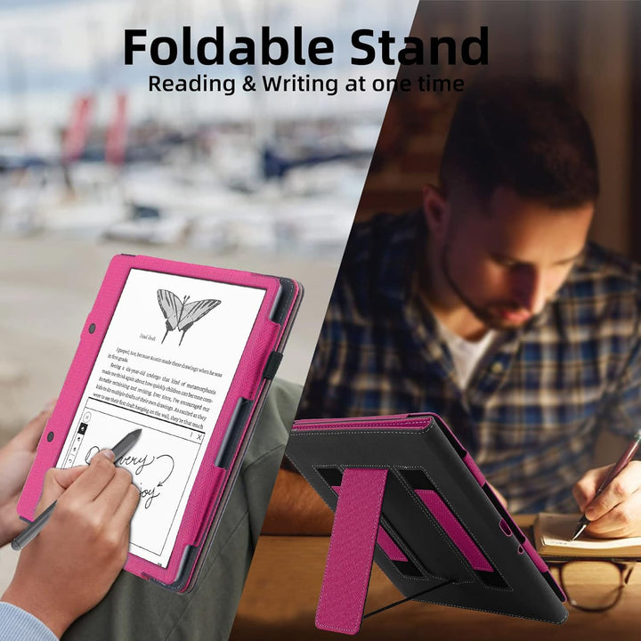WALNEW Hülle für 10,2 Zoll Kindle Scribe 2024/2022, Kickstand Schutzhülle mit Zwei Handschlaufe, Sti
