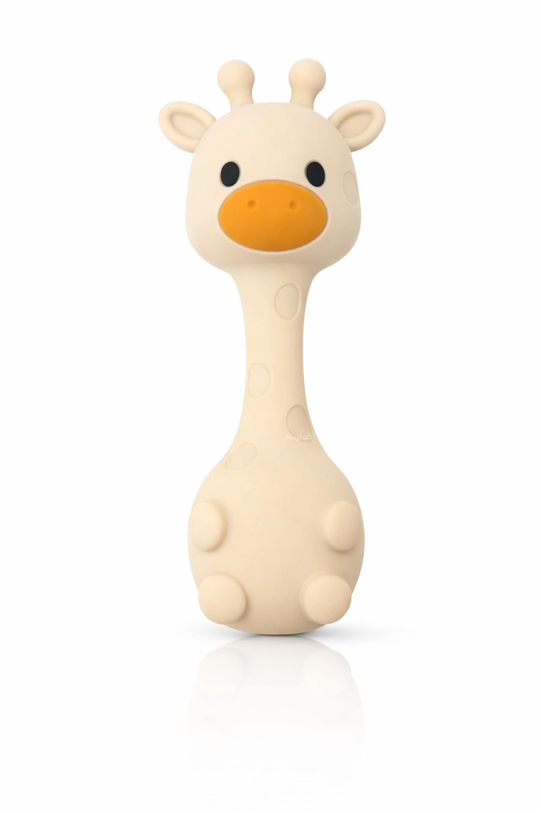 MuyPetit Rassel Giraffe und Beissring für Babys (Giraffe Beige), Giraffe Beige