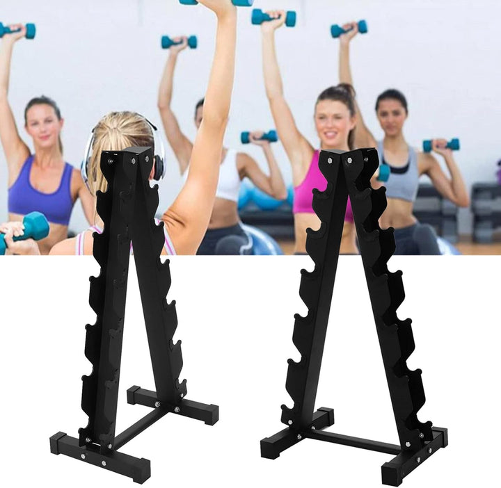 Queiting Hantelständer 6-Tier Kurzhantelständer Gewichteständer Gym Professional Hantelscheibenständ