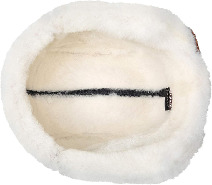 Unisex Fliegermütze aus Schafsleder, Russische Ushanka Trapper Winterfellmütze L cognac, L cognac