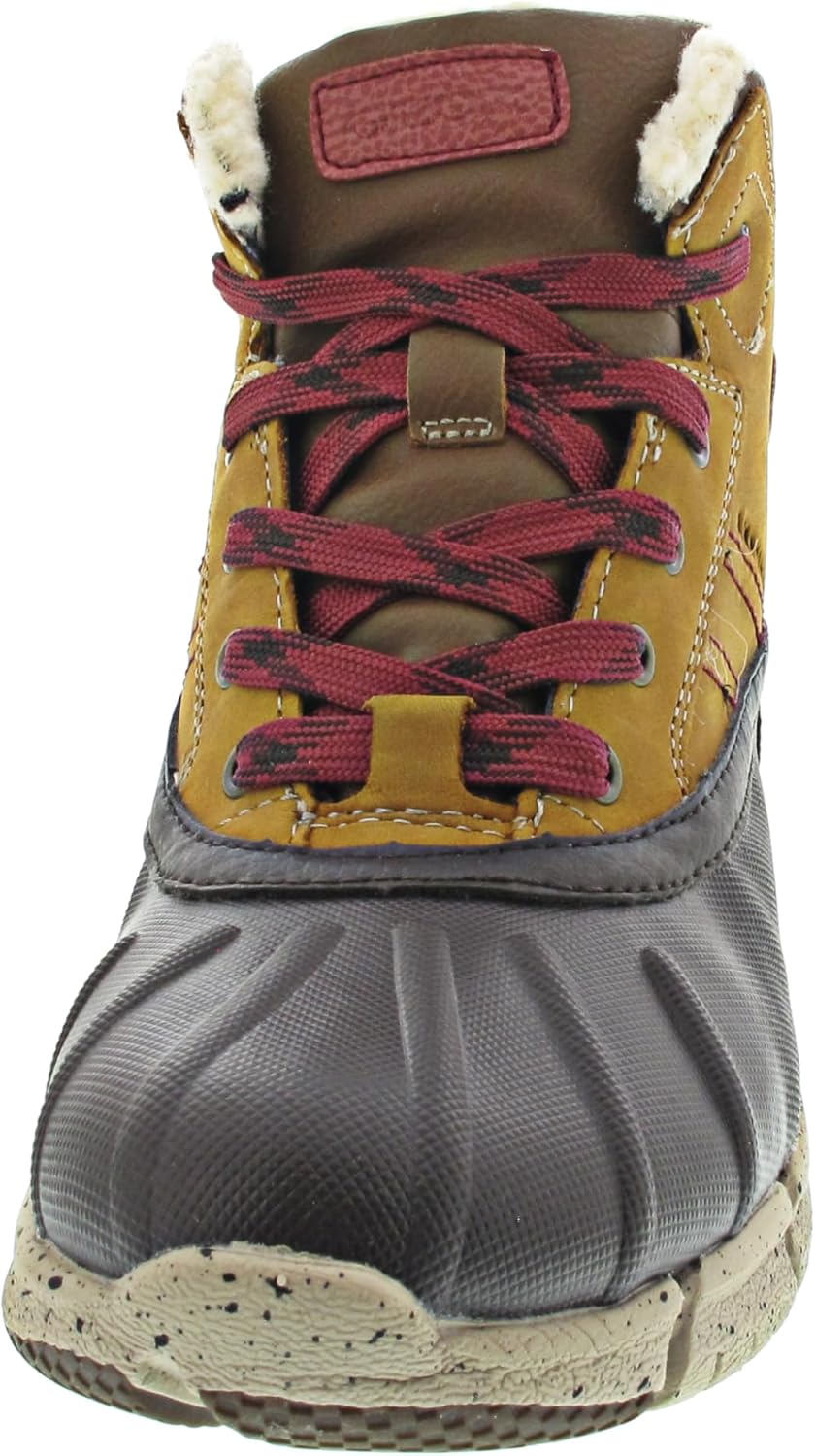 Geox Jungen J Flexyper Boy B ABX Snow Boot, Lt Brown Dk Red