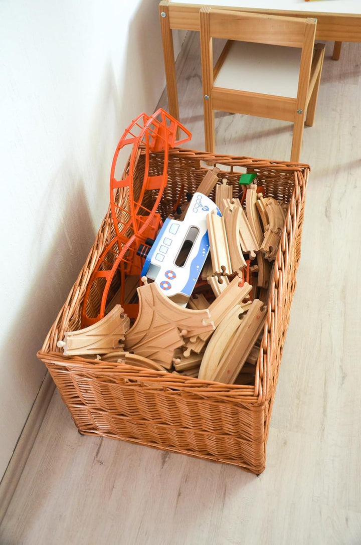 e-wicker24 Alles aus Weide Kaminkorb aus Naturweide, Aufbewahrungskorb, Korbgeflecht, Holzkorb (Natu