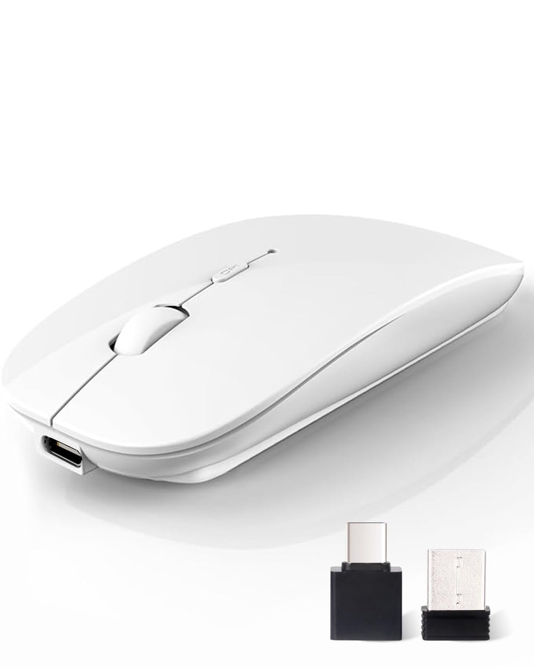 AE WISH ANEWISH Kabellos Bluetooth Maus with USB-C-Adapter wiederaufladbare Leise Mini Maus Kabellos