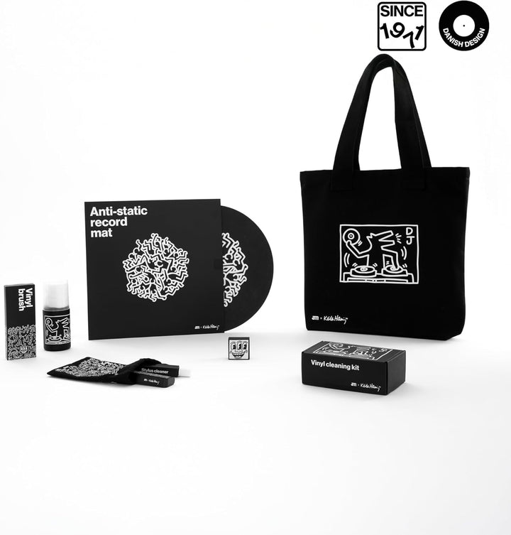 AM Clean Sound Schallplatten Reinigung und Pflege Kit (Keith Haring Edition) - Vinyl LP Platten Rein