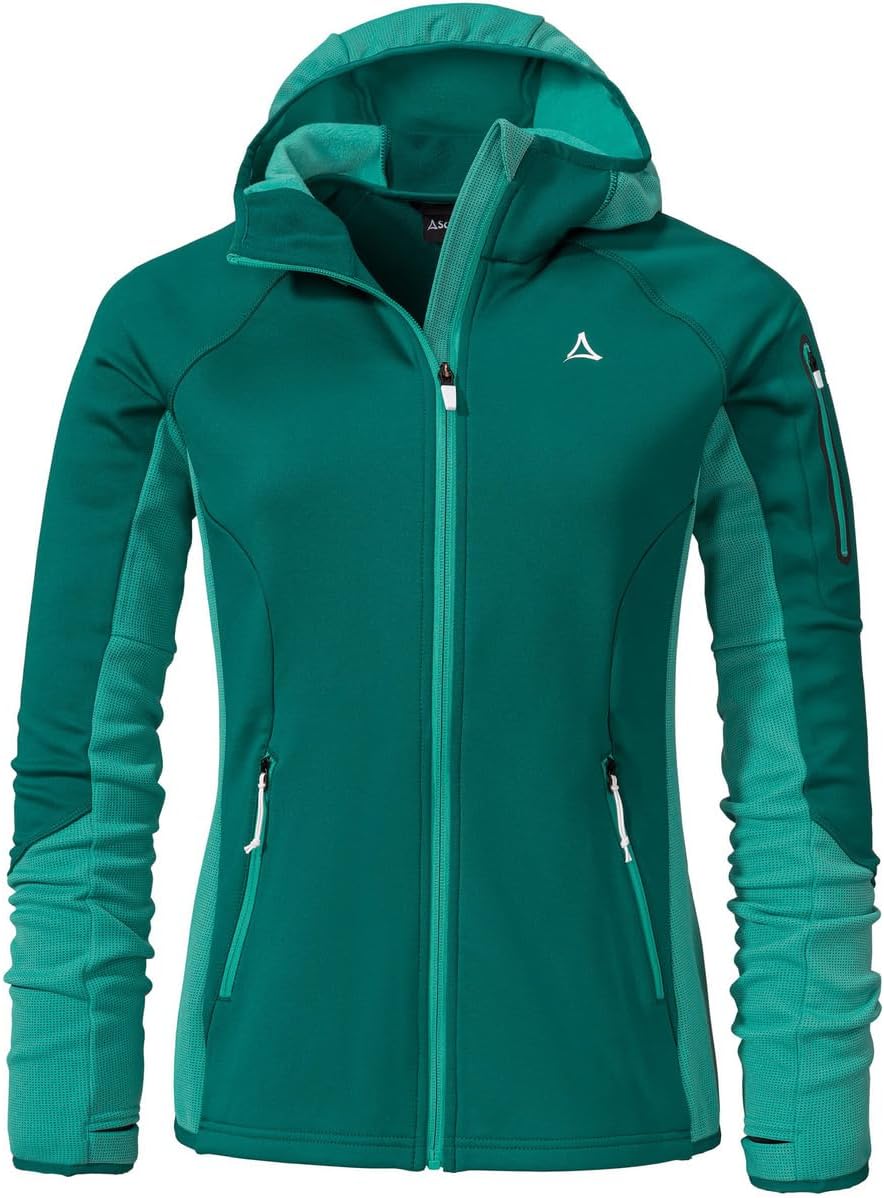 Schöffel Damen Fleece Hoody Lodron L atmungsaktiver Fleece Pullover mit hoher Bewegungsfreiheit, fun