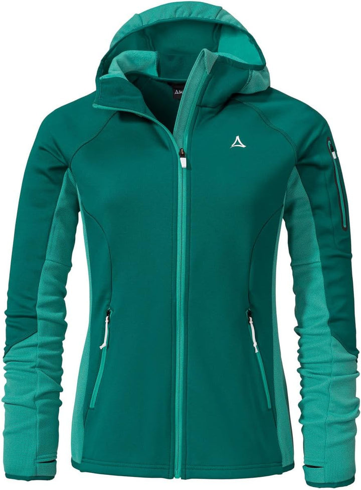 Schöffel Damen Fleece Hoody Lodron L atmungsaktiver Fleece Pullover mit hoher Bewegungsfreiheit, fun