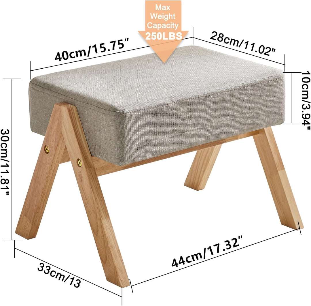 YMYNY Fusshocker, Ottoman klein, Schuhe Wechselhocker, Hilfsfusshocker, Typ A Moderner Stabiler Holz